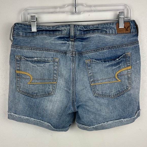 American Eagle Outfitters Jean Shorts Relaxed Fit 4 Distressed Festival - Picture 4 of 9